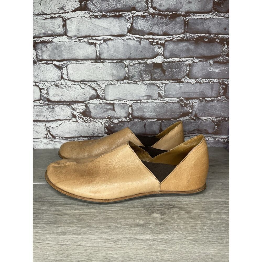 Cydwoq Cliff Dweller Runner Tan Brown Leather Slip On Shoes Men’s Sz 46EU/13M US